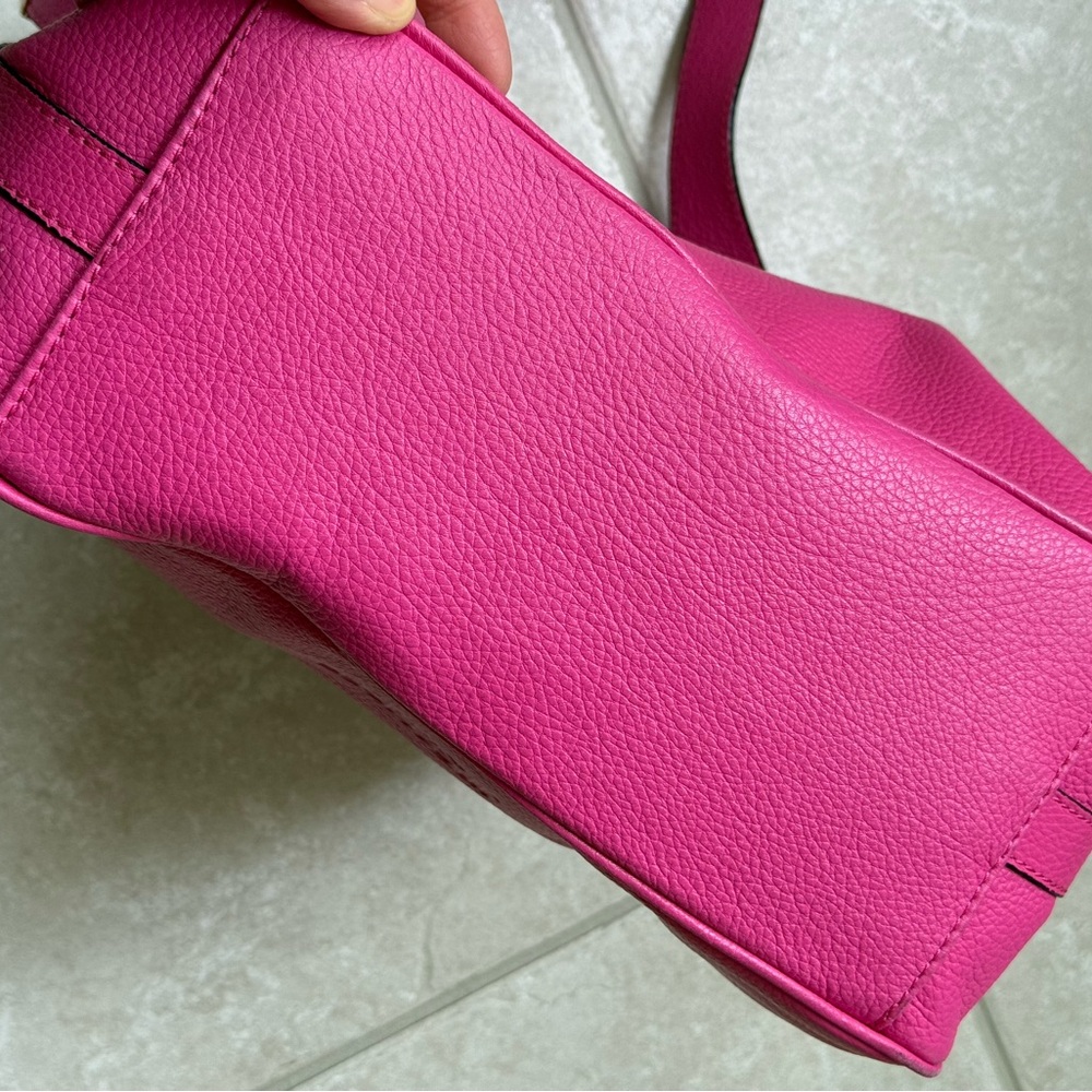 Jil Sander Barbie Pink leather hand bag gold accents - Picture 4 of 15
